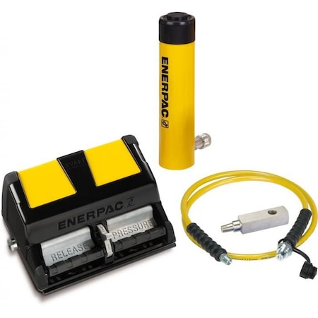 Enerpac Scr106Xa, 10 Ton, 613 In Stroke, Hydraulic Cylinder And Air Pump Set SCR-106XA